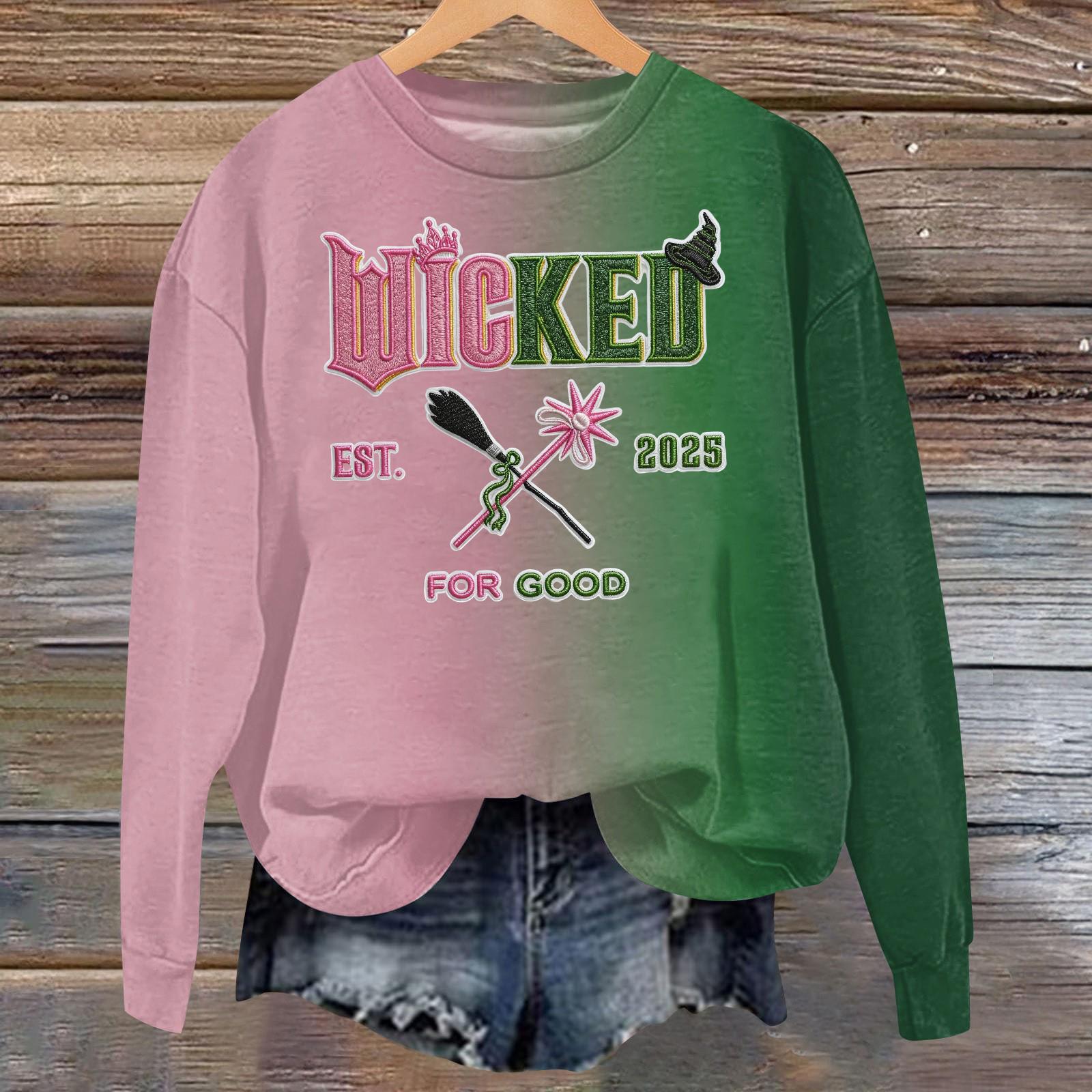 

Women s Fashion Casual Long Sleeve Loose Printed Sweatshirt L