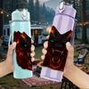 1PC Fiery Red Demon Beast Fantasy Head Print 750ml Color Plastic Sports Water Bottle Leakproof Flip Straw Lid Suitable for Sports Office Home Use