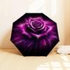 1pc Rose Purple Pattern Umbrella  Automatic Opening and Closing Umbrella, High Quality Umbrella, Ideal Gift for Her 201