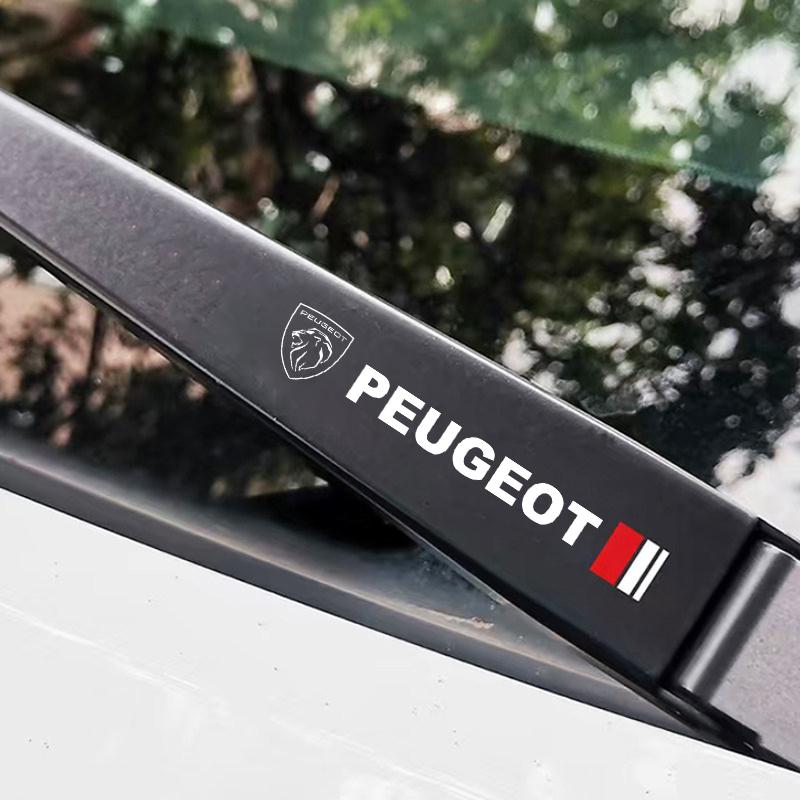 2Pcs Auto Windshield Wiper Laser Sticker Car Styling Decal for Peugeot 208 308 408 508 2008 3008 4008 5008J