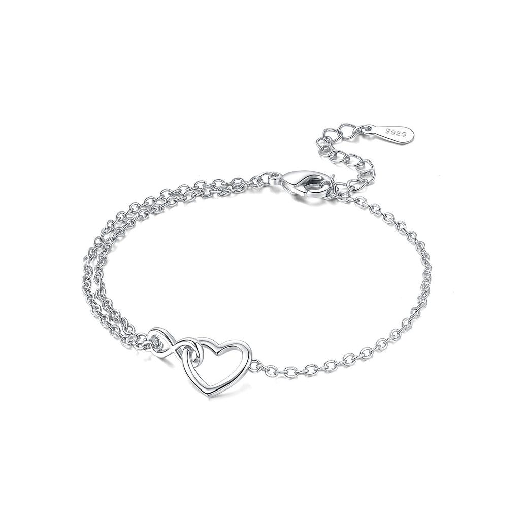 New 925 Silver Exquisite Golden Starry Bracelet Chain Link Women Bracelet Birthday Festival Jewelry Gifts