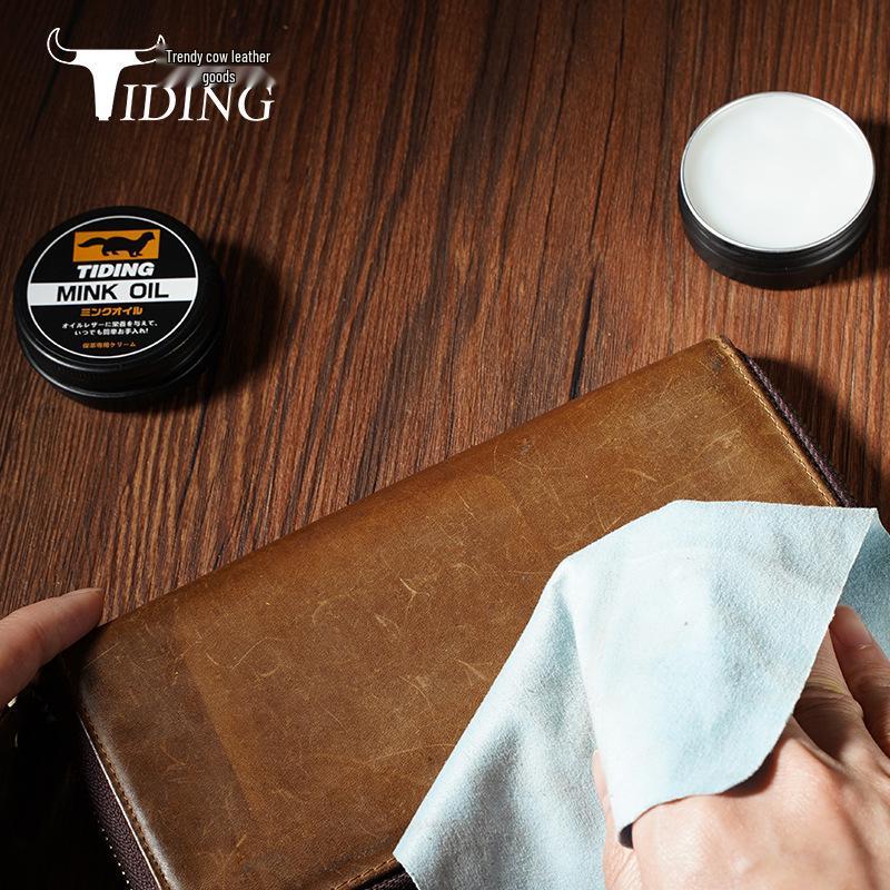 Premium Mink Oil Leather Care Cream for Jackets, Sofas, and Goods