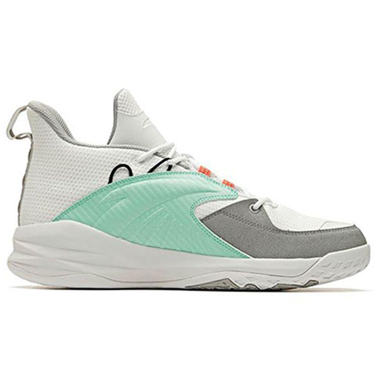 Anta Lattice Mid Basketball Shoes Men Sneakers Gray Green 912011186-5