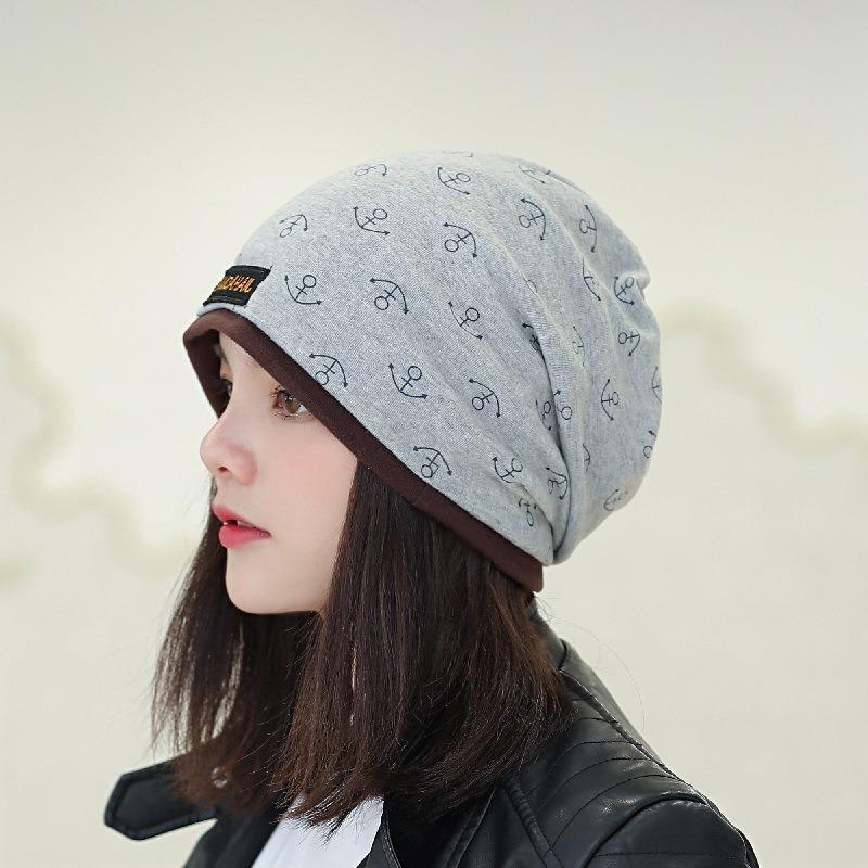 Fashionable Printed Crochet Hat Autumn Winter Warmth Comfort Women's Headscarf Postpartum Hat