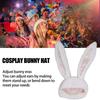Cosplay Bunny Hat Parties Cosplay White Plush Hood Fun Bunny Ears Hat For Women Men