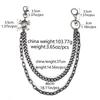 Pirate Skull Metal Waist Chain With Double Layer Chains For Men And Women