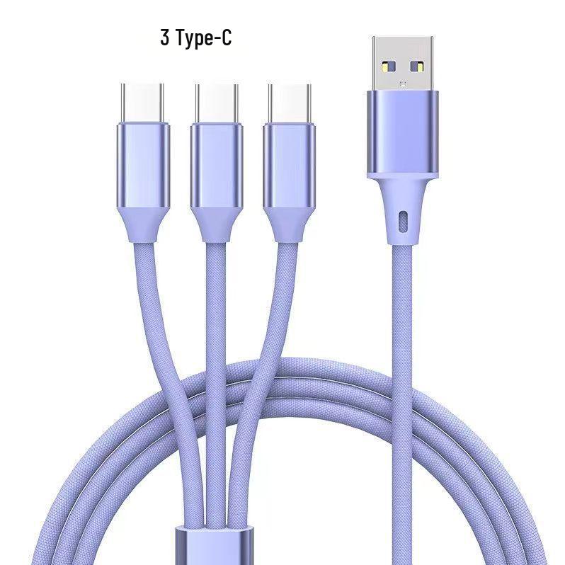 2m 3-in-1 USB Multi-Head Cable for Huawei, 66W Super Fast Charging (Type-C)