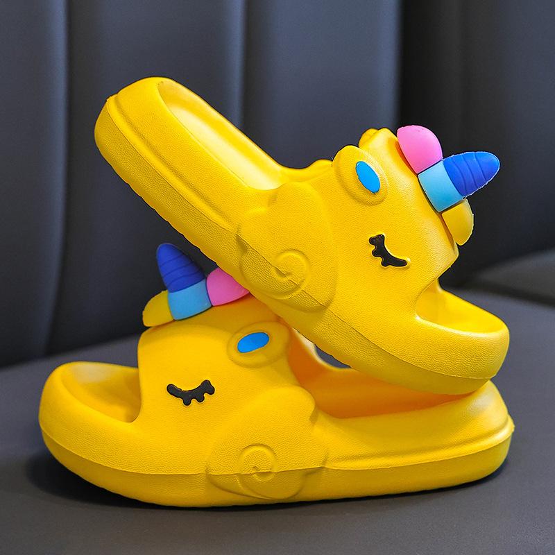 

Soft-soled children s slippers for girls, new summer indoor non-slip home bath sandals for girls and toddlers 28-29 жовтий