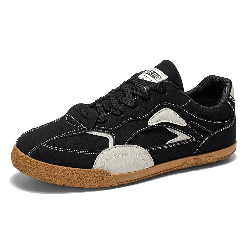 

Large size German training men s shoes spring and autumn new Korean version trend student leisure sports leather surface low top board shoes men 39