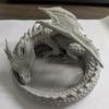 Dragon Guardian Jewelry Tray Coiled Dragon 3D Printed Figurine Holder for Study Desktop Decor Key Small Item Storage