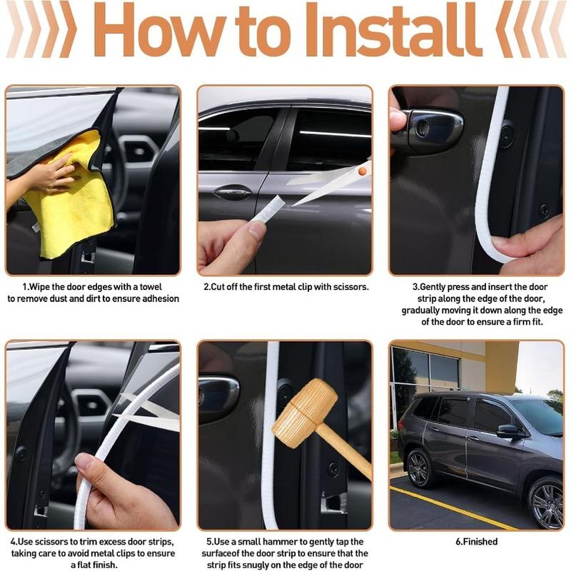 Car Door Edge Guards 65.6Ft 20m Rubber Seal U Shape Door Protection Trim for Cars Trucks SUVs Durable Weatherproof Edge Guards
