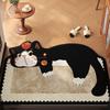 Absorbent Cartoon Cat Carpet Irregular Shaped Shower Carpet Soft Bathroom Floor Mat  Bedroom