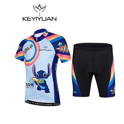 2026 Kids Short Sleeve Cycling Jersey Set Bike Shirt Children Breathable MTB Clothing Boys Girl Summer Bicycle Wear