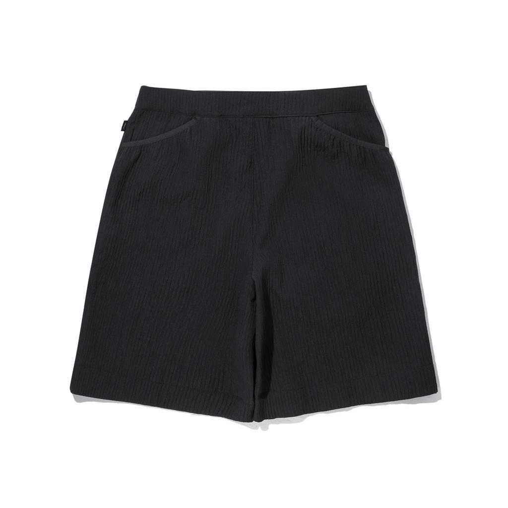 Li Ning Plain Mid-Rise Breathable Versatile Loose Straight Casual Shorts Men Shorts Black AKSV609-3