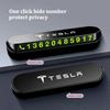 Car Temporary Parking Card Auto Emblem Phone Number Card Plate Sticker For Tesla Model Y Model 3 Model S Model X Roadster SpaceX