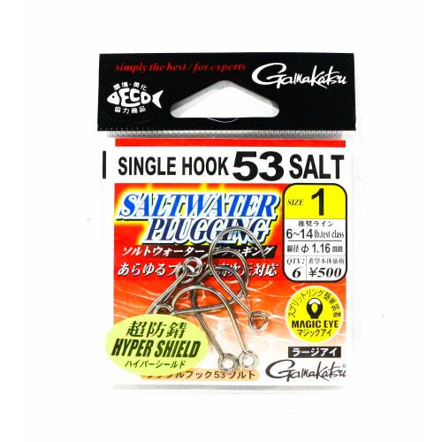 

Gamakatsu Hook Single Hook 53 Salt No. 1 6 шт. 67656