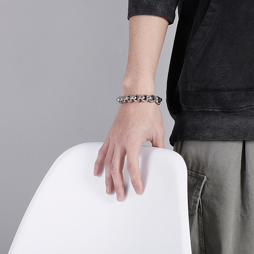 Kalen Fashion Polished Design Bracelet Simple Metal Men's  Stainless Steel  Shiny Accessories Connect  Skull Trend Jewelry New