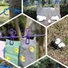 4M Outdoor Stretchy Clothesline Non-Slip Camping Laundry Rope with 12 Clips Portable Travel Clothesline for Socks Hanging Drying