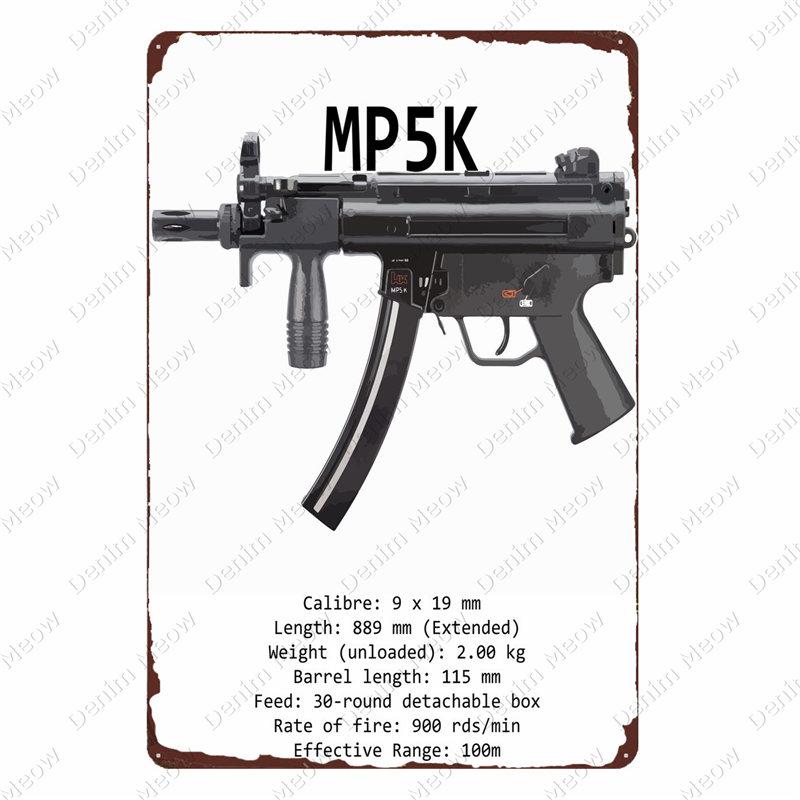 Uzi Vintage Metallschild, Waffenschild, Bar, Club, Café, Zimmerdekorplatte, Gewehrblechmalerei, Militärfans, Wandaufkleber