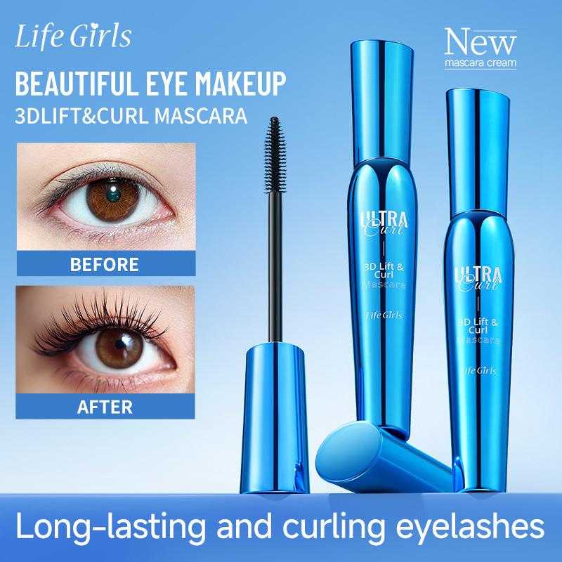 Life Girls 3D Lifting Mascara, Waterproof and Sweat-Resistant, Volumizing, Curling, Lengthening, Non-Smudge, Natural Finish чёрный