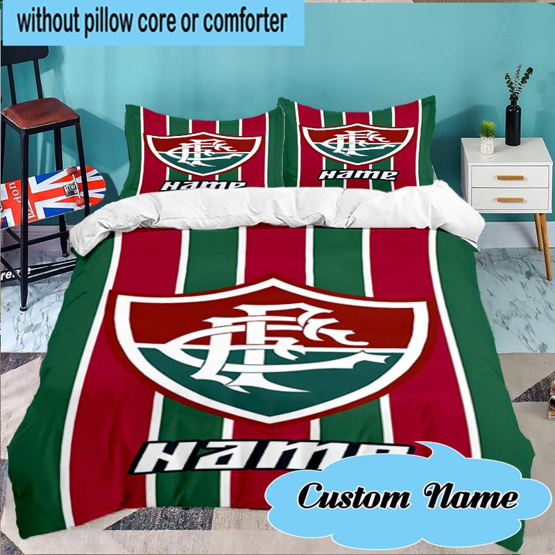 Custom Name Love Fluminense Bedding Set 3pcs, Bedding Set Including 1pc Duvet Cover And 2pcs Pillowcases for Bedroom, Dormitory Gift