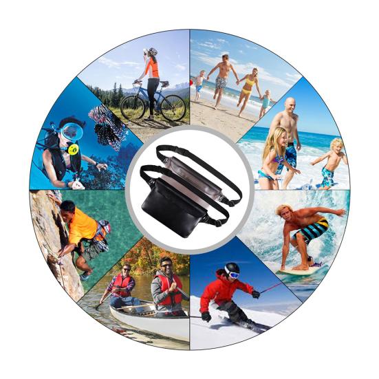 Wasserdichte Unterwasser-PVC Schwimmen Strand Handy Hüfttasche Trockenbeutel