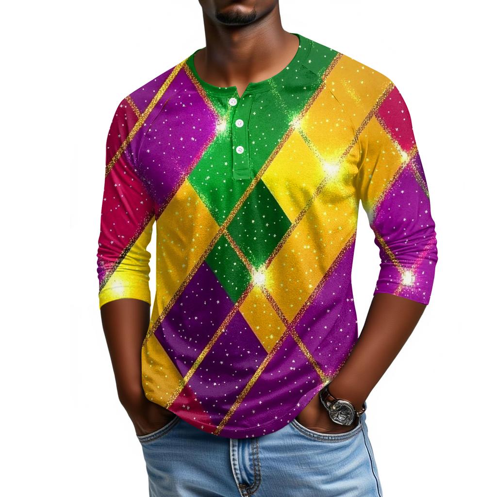 Men's Raglan Sleeve Three-quarter Sleeve Top