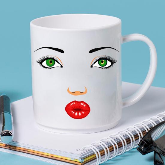 1/2 Sheets Face Expression Sticker Waterproof PVC Self-adhesive DIY Crafts Women Facial Feature Eye Eyebrow Mouth Nose Decoration Decal