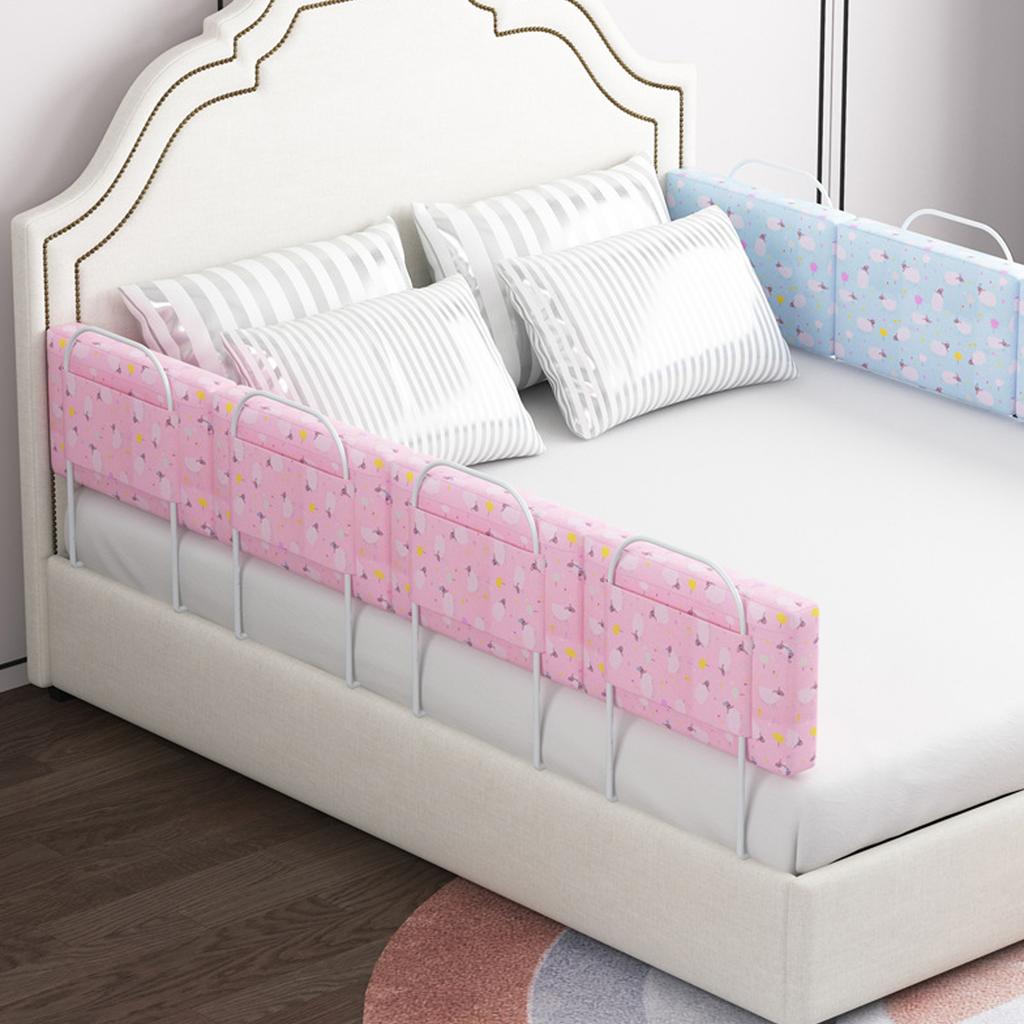 Bed Rail for Toddlers Reinforced System Heights Fit Side Railing Guard for Single Full King Size Bed