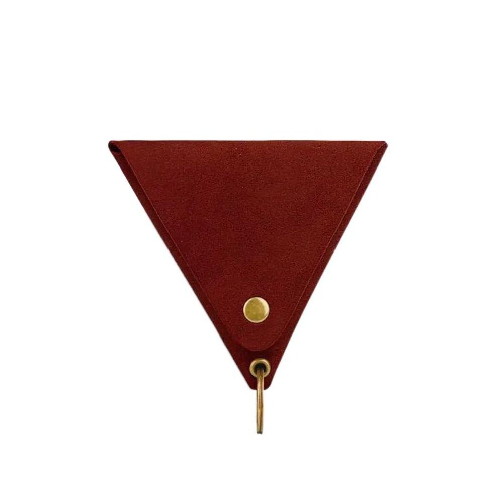 Solid Color Triangle Coin Purse Korean Style Card Storage Bag Simple Small Item Bag Women