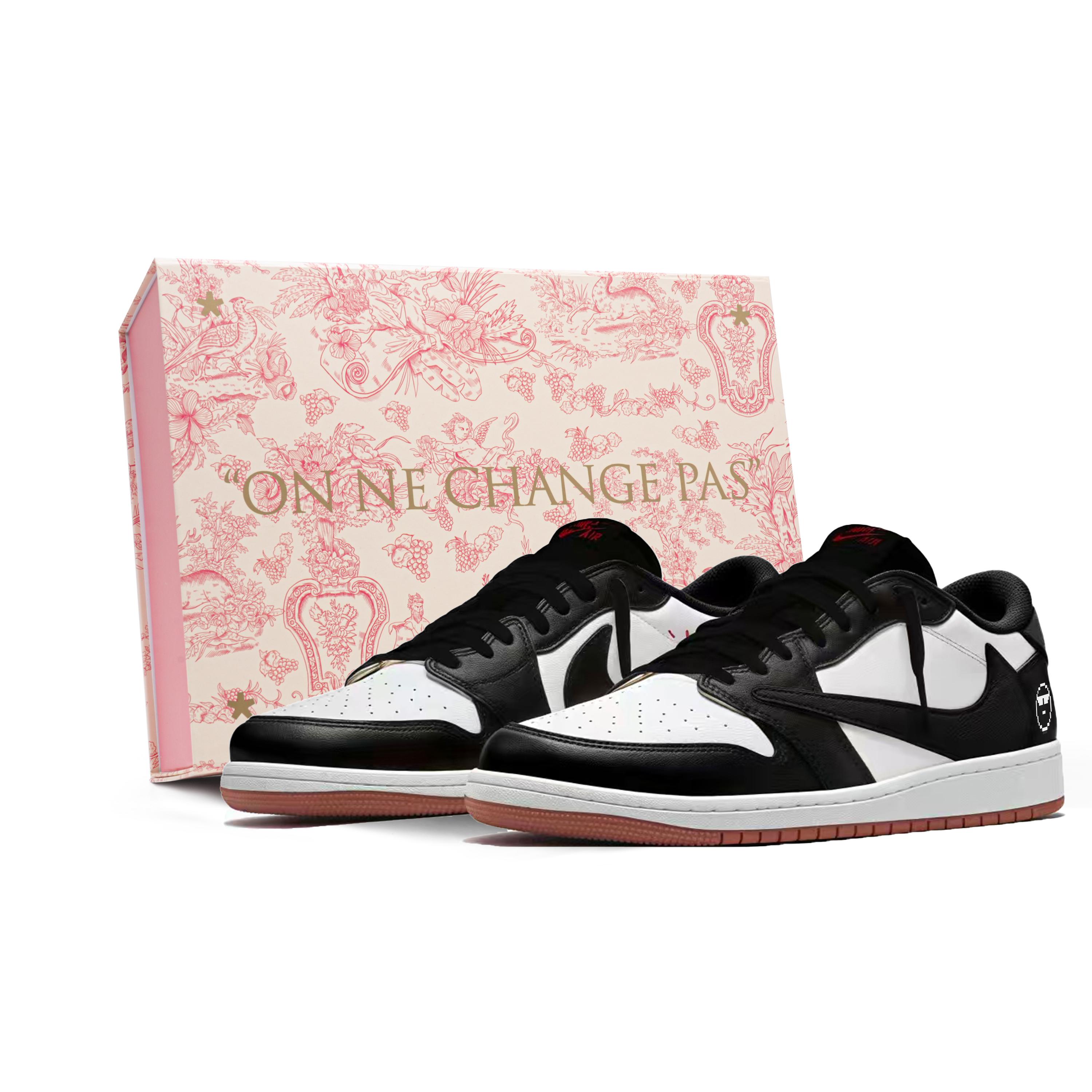 

Jordan x Travis Scott Air Jordan 1 Travis Scott X AJ1 7.0 Collaboration Cushioning Abrasion Resistant Low top DZ4137-700(Team1803-6) 35.5