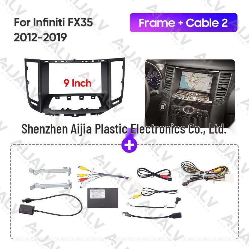 Infiniti FX35 12-19 Android Navigation Bezel and Wiring Harness Kit 9inch