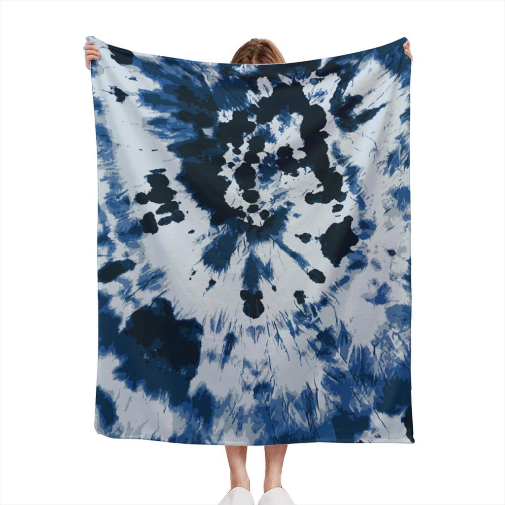 Rainbow tie-dye digital printing flannel blanket super soft blanket air conditioner sofa blanket