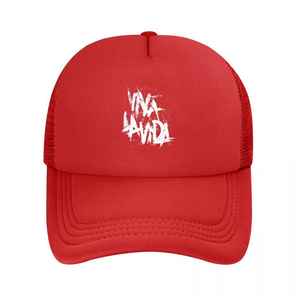 Coldplay Viva La Vida Stretchy Trucker Hat Mesh Baseball Cap Adjustable Snapback Closure Hats for Unisex Women Comfortable