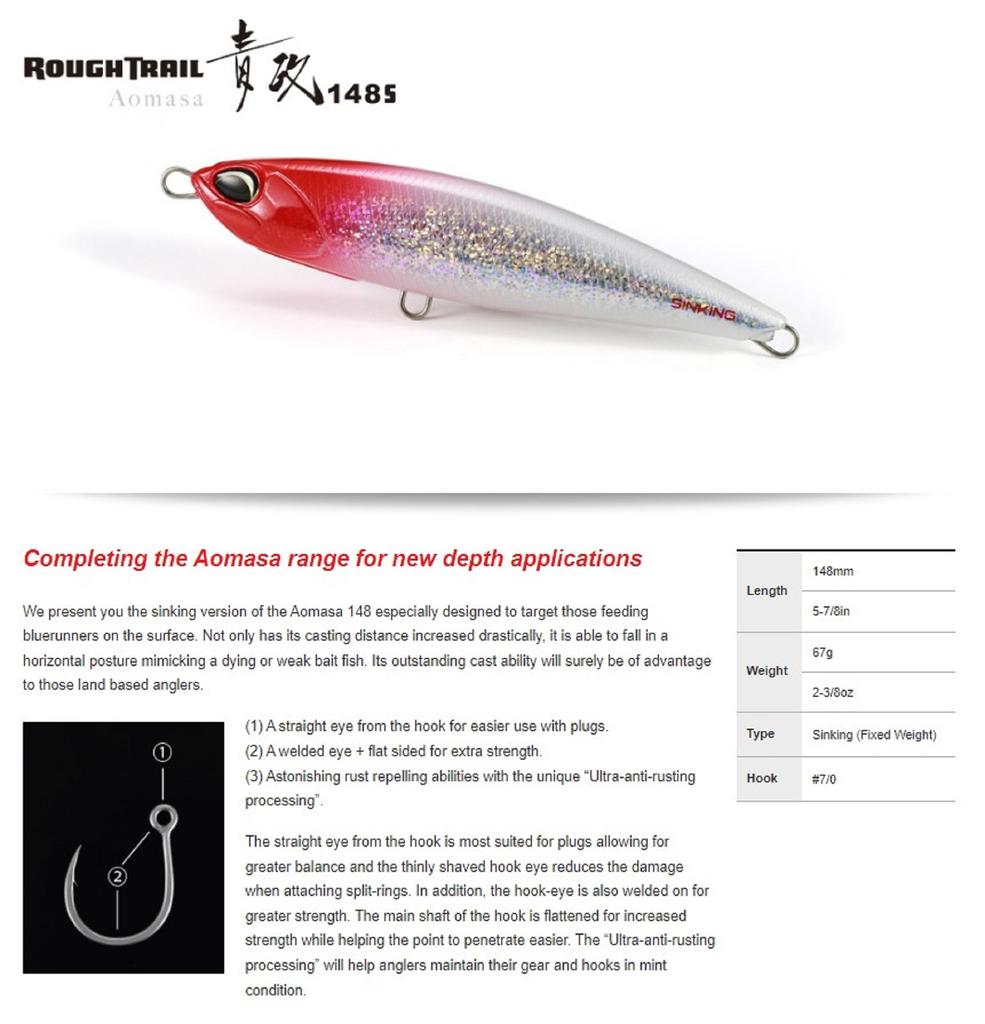 DUO Rough Trail Aomasa 148S W/Hook 72 Gram Sinking Lure GHA0404 (6771)