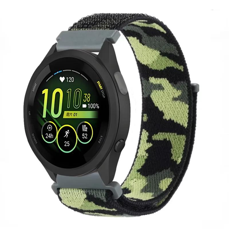20mm 22mm Pletený nylonový smyčkový řemínek pro Garmin Forerunner 165 55 965 265 255 955 Venu 3 Náramek pro Garmin Active/Vivoactive 5