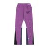 Mens High-Quality Cotton Drawstring Waist Streetwear Jogger Pants With Hand-Painted Splatter Graffiti Print