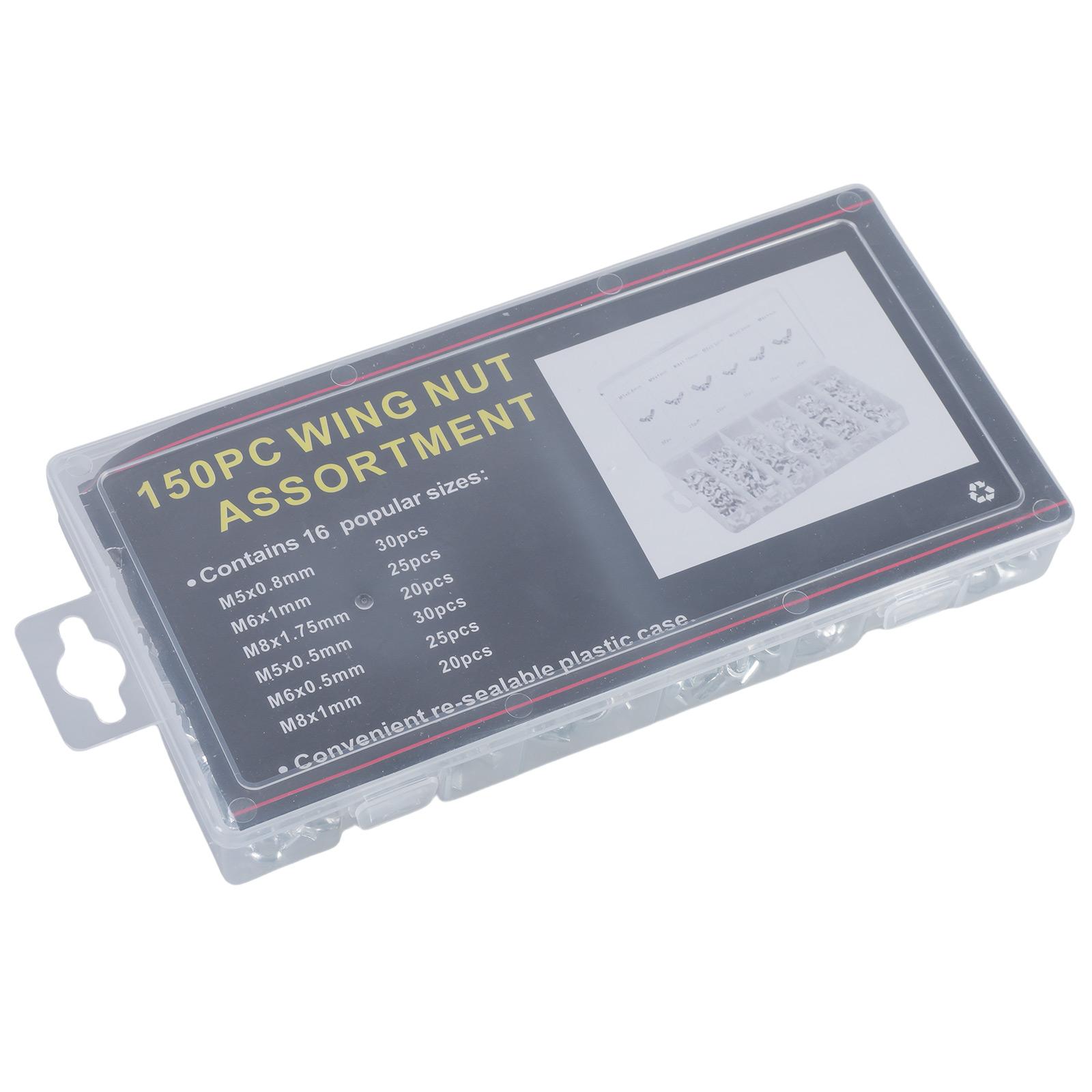 

Набор ассорти из 150 стальных гаек разных размеров, крепежные элементы для дома и хозяйственных проектов с хранением