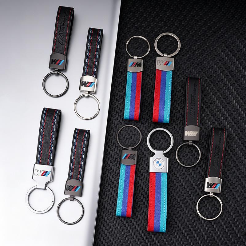 1pc Leather BMW Logo Metal Car Keychain Keyrings Key Holders For BMW M Performance E36 E60 E90 X2 X1 X3 X5 E46 E39 E70 M3 M5 M6 vdkz90