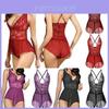 Babydoll Lingerie da Donna con Scollo a V, Schiena Incrociata, Spalline Incrociate Regolabili e Opzioni Taglie Forti