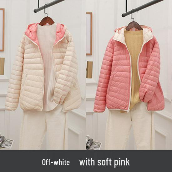 

Женская пуховая куртка большого размера, двусторонняя, ультралегкая - короткая, подходит до 200 катти 8XL