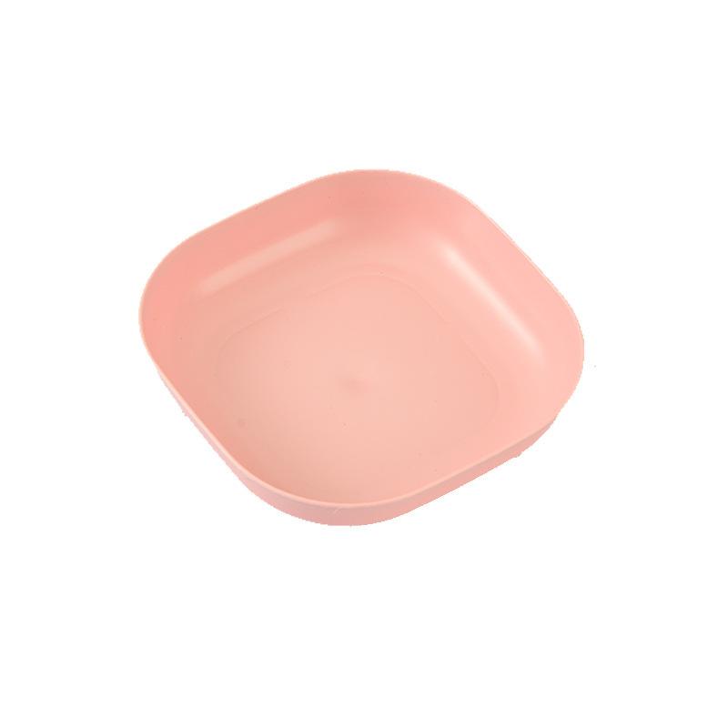 

Екологічно чиста тарілка для кісток з пшеничної соломи з основою Квадратна глибока тарілка для дому та їдальні 13.2cm Dish рожевий
