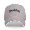 San Andreas Black Baseball Cap with White Embroidered Logo Classic Street Style Adjustable Fit for Men and Women