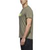 Adidas T Shirts Men's Brown Green Crew Neck Moderate Straight Fit GJ5111