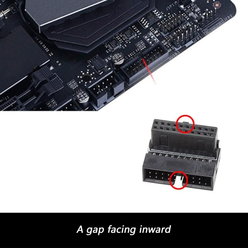 USB3.0 90 Degree Right Angle Computer Motherboards Header Adapters For Space Saving Design Stable Connection