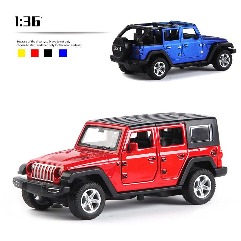 

1:36 Alloy Wooden Man Buggy Children Toy Jeep Car красный