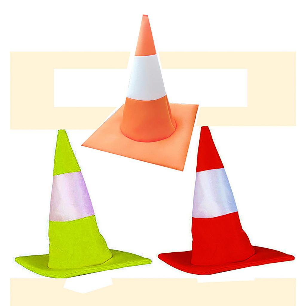 Traffic Cone Hat for Adult Kids Carnivals Gathering Headgear Hat Outdoor Photo Props Hat Holiday Celebration Costume Hat