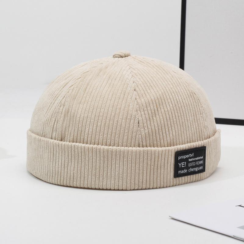 Brimless Skullies Cap Vintage Cotton Men Adjustable Landlord Docker Cap Multipurpos Beanie Hats Streetwear Dome Hat Hip Hop Hats