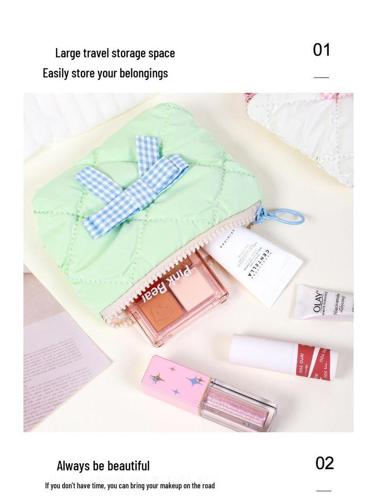 Compact Waterproof Makeup Bag - Stylish Coin & Earphone Pouch for Women