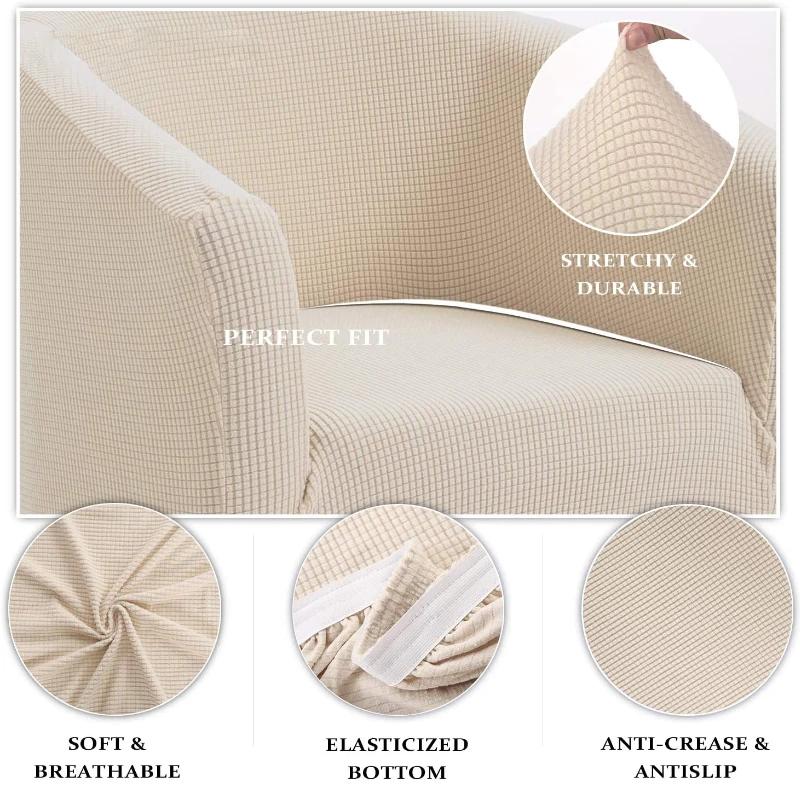 Hoher Stretch-Spandex-Kaffeewannen-Sofa-Sessel-Sitzbezug-Schutz, waschbarer Möbel-Schonbezug, einfach zu installierende Heimstuhl-Dekoration